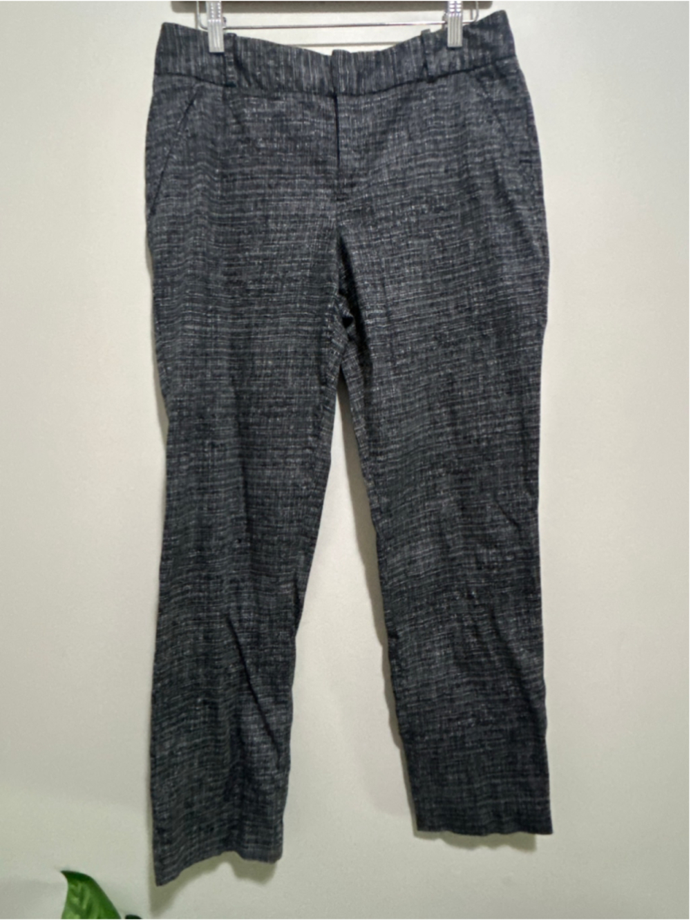 Women's Calvin Klein Trousers Size 8 Grey White Textured